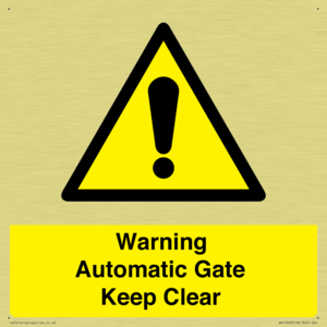 Warning Automatic Gate Keep Clear